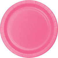 Bulk 96 pc Candy Pink Value Friendly Dessert Plates - Solid Color Party Tableware by Creative Converting