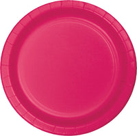 Bulk 240 pc Hot Magenta Paper 6.75 inch Dessert Plates - Solid Color Party Tableware by Creative Converting