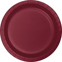 Bulk 240 pc Burgundy Paper 6.75 inch Dessert Plates - Solid Color Party Tableware by Creative Converting