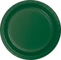 Bulk 240 pc Hunter Green Paper 6.75 inch Dessert Plates - Solid Color Party Tableware by Creative Converting
