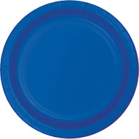 Bulk 96 pc Cobalt Blue Value Friendly Dessert Plates - Solid Color Party Tableware by Creative Converting