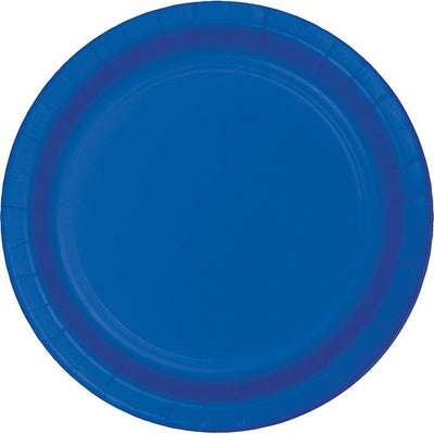 Bulk 96 pc Cobalt Blue Value Friendly Dessert Plates - Solid Color Party Tableware by Creative Converting