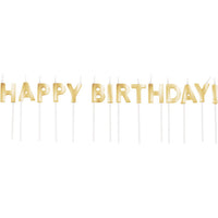 168 pc Bulk Gold Happy Birthday Candles - Birthday Party Supplies by Creative Converting