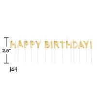 168ct Bulk Gold Happy Birthday Candles