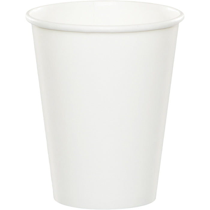 Bulk 96 pc White Value Friendly 9 oz Hot & Cold Cups - Solid Color Party Tableware by Creative Converting