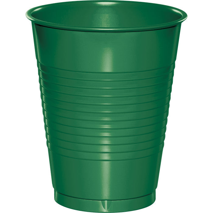 Bulk 240 pc Emerald Green 16 oz Plastic Cups - Solid Color Party Tableware by Creative Converting