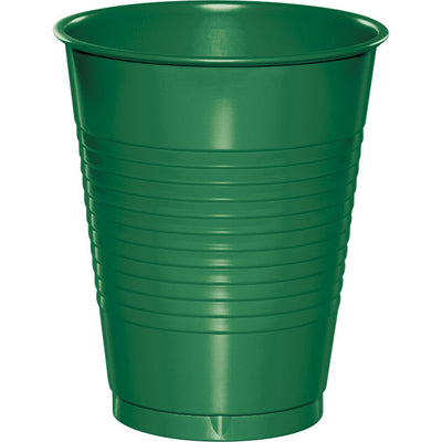 Bulk 240 pc Emerald Green 16 oz Plastic Cups - Solid Color Party Tableware by Creative Converting