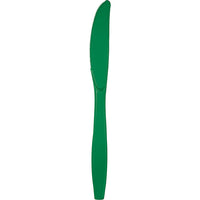 Bulk 288 pc Emerald Green Plastic Knives  - Solid Color Party Tableware by Creative Converting