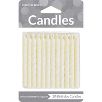 Bulk 288 pc White Candles  - Solid Color Party Tableware by Creative Converting