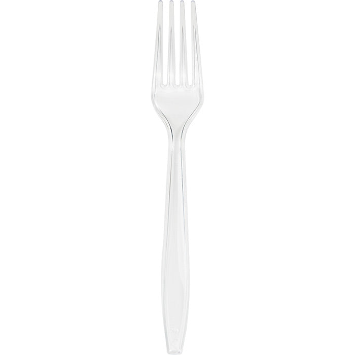 Bulk 600 pc Clear Bulk Plastic Forks  - Solid Color Party Tableware by Creative Converting