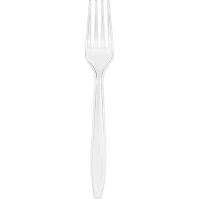 Bulk 600 pc Clear Bulk Plastic Forks  - Solid Color Party Tableware by Creative Converting