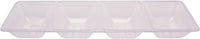 Bulk 6 pc Clear Form & Function 4-Compartment Tray  - Solid Color Party Tableware by Creative Converting