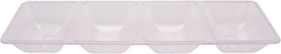 Bulk 6 pc Clear Form & Function 4-Compartment Tray  - Solid Color Party Tableware by Creative Converting