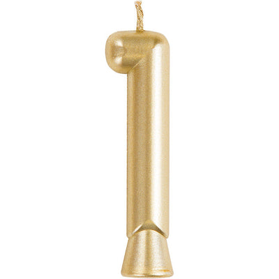 12 pc Bulk Gold Number 1 Candles - Birthday Party Supplies by Creative Converting