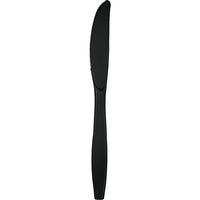 Bulk 288 pc Black Velvet Plastic Knives  - Solid Color Party Tableware by Creative Converting