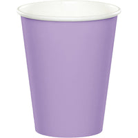 Bulk 240 pc Luscious Lavender 9 oz Hot & Cold Cups - Solid Color Party Tableware by Creative Converting