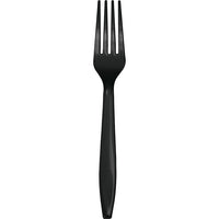 Bulk 288 pc Black Velvet Plastic Forks  - Solid Color Party Tableware by Creative Converting