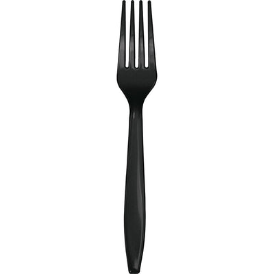 Bulk 288 pc Black Velvet Plastic Forks  - Solid Color Party Tableware by Creative Converting