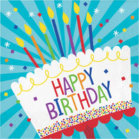 Cake Birthday Paper Luncheon Napkins (Case of 192) - Birthday Party Supplies by Creative Converting