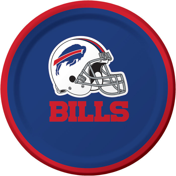 96 pc Bulk Buffalo Bills Dessert Plates - Sports Party Supplies by Creative Converting