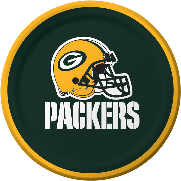 96 pc Bulk Green Bay Packers Dessert Plates - Sports Party Supplies by Creative Converting