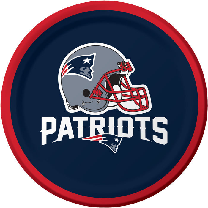 96 pc Bulk New England Patriots Dessert Plates - Sports Party Supplies by Creative Converting