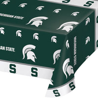 12 pc Bulk Michigan State University Plastic Table Covers - Sports Party Supplies by Creative Converting