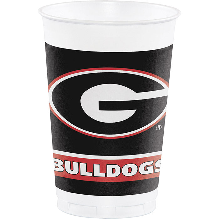 96 pc Bulk University of Georgia 20 oz Plastic Cups - Sports Party Supplies by Creative Converting