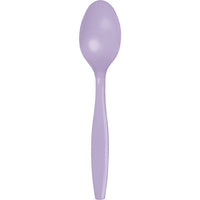 Bulk 288 pc Luscious Lavender Plastic Spoons  - Solid Color Party Tableware by Creative Converting