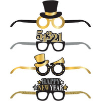 24 pc Bulk New Year Deluxe Paper Eyeglasses - New Year's Eve Party Supplies by Creative Converting