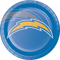 96 pc Bulk Los Angeles Chargers Dinner Plates - Sports Party Supplies by Creative Converting