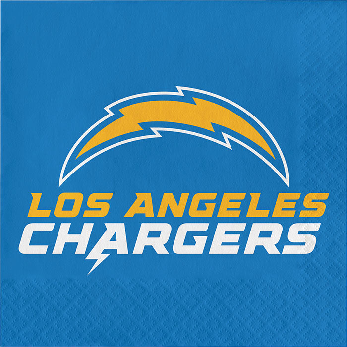 192 pc Bulk Los Angeles Chargers Luncheon Napkins - Sports Party Supplies by Creative Converting
