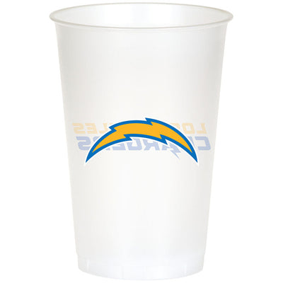 96/Case Bulk Los Angeles Chargers 20 oz Plastic Cups