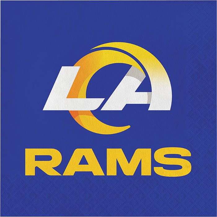 192 pc Bulk Los Angeles Rams Luncheon Napkins - Sports Party Supplies by Creative Converting