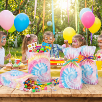 Tie Dye Party Paper Treat Bags (96 per Case)