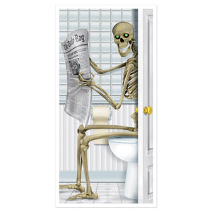 Beistle Halloween Skeleton Restroom Door Cover