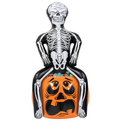 Beistle Halloween Inflatable Skeleton Party Pooper Cooler