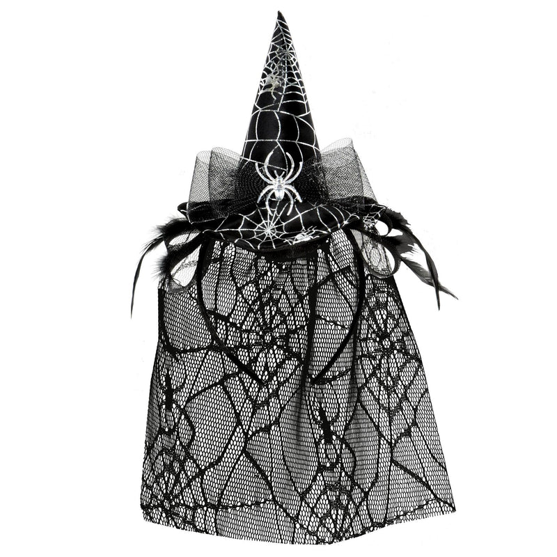 Beistle Halloween Spider Witch Hat Headband with Veil