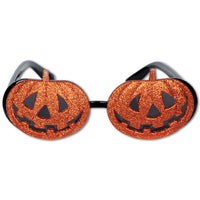 Halloween Glittered Jack-O-Lantern Fanci-Frame Glasses