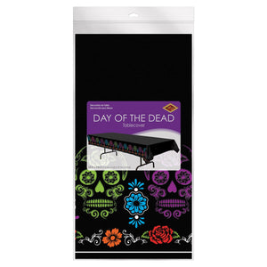 Day Of The Dead Tablecover, party supplies, decorations, The Beistle Company, Day of the Dead, Bulk, Holiday Party Supplies, Day of the Dead Decorations