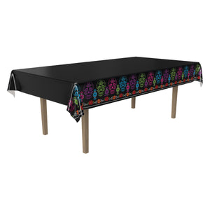 Day Of The Dead Tablecover, party supplies, decorations, The Beistle Company, Day of the Dead, Bulk, Holiday Party Supplies, Day of the Dead Decorations