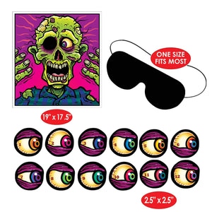  Pin The Eyeball Zombie Game, party supplies, decorations, The Beistle Company, Halloween, Bulk, Holiday Party Supplies, Halloween Party Supplies, Halloween Party Accessories