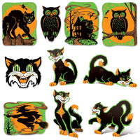 Beistle Vintage Halloween Fluorescent Cutouts (10/Pkg)