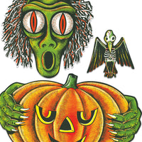 Bulk Vintage Halloween Totem Pole Cutouts (Case of 72) by Beistle
