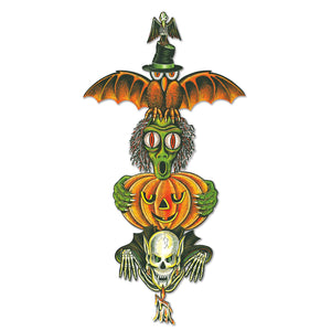 Bulk Vintage Halloween Totem Pole Cutouts (Case of 72) by Beistle