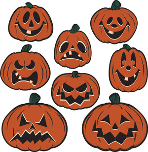 Beistle Vintage Halloween Pumpkin Cutouts (8/Pkg)