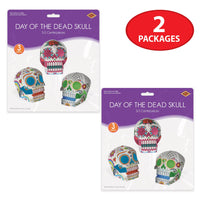 Beistle 3-D Day of the Dead Sugar Skull Centerpieces