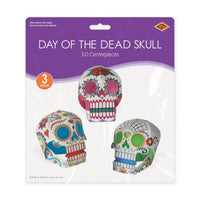 Beistle 3-D Day of the Dead Sugar Skull Centerpieces