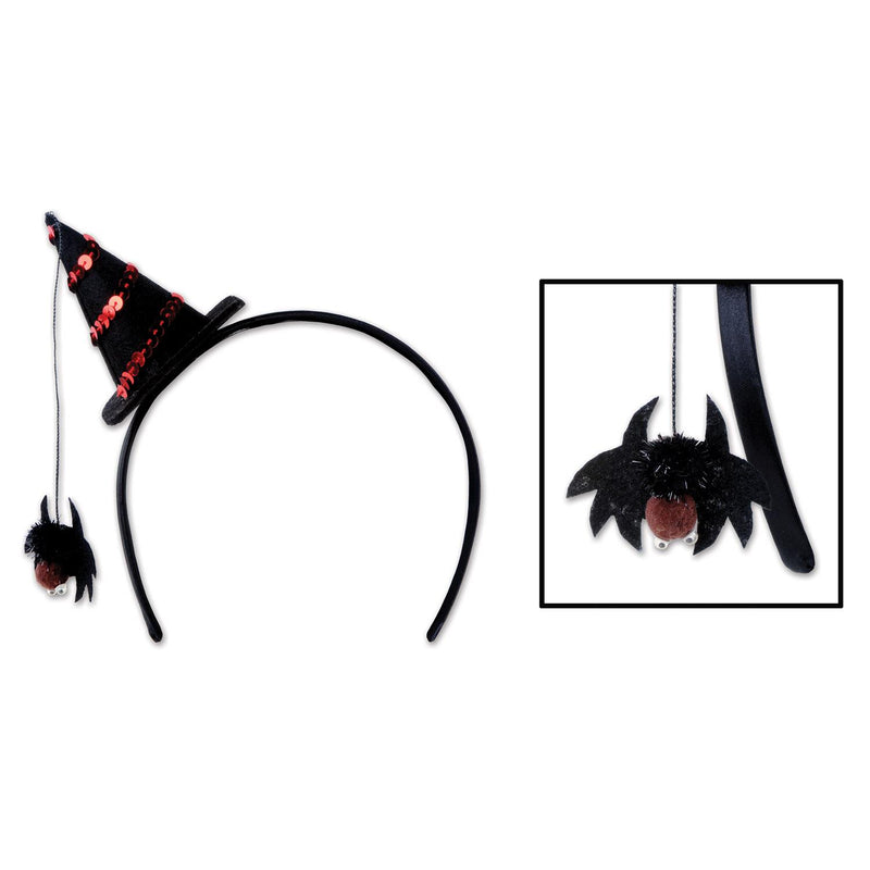 Beistle Halloween Spider Witch Hat Headband