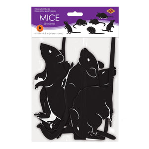 Beistle Mice Silhouettes - Halloween (6/Pkg) - Printed 2 Sides